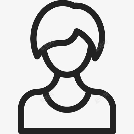 女孩女性使用者图标svg_新图网 https://ixintu.com 使用者 女孩 女性