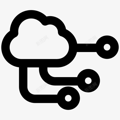 云数据云计算数据管理图标svg_新图网 https://ixintu.com 云数据 云计算 数据管理