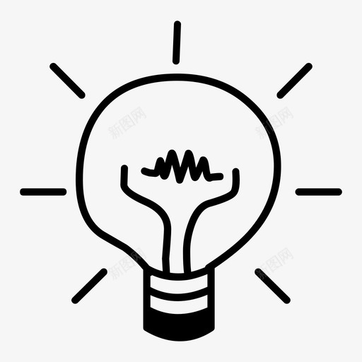 灯泡想法灯图标svg_新图网 https://ixintu.com 想法 灯 灯泡 网站介绍