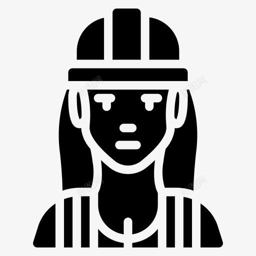 女建筑工人工作人图标svg_新图网 https://ixintu.com 人 商人 女建筑工人 工作 职业 职业扎实