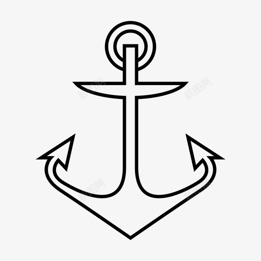 锚钩海军蓝图标svg_新图网 https://ixintu.com 海军 海军蓝 航海 钩 锚