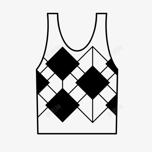 雅居乐背心休闲装衣服图标svg_新图网 https://ixintu.com 休闲装 内衣 图案衬衫 汗衫 衣服 衬衫 雅居乐背心