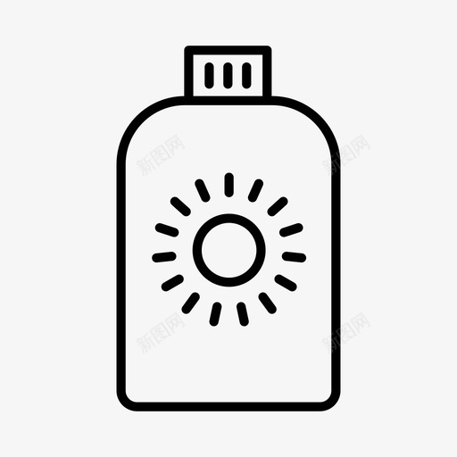防晒霜冒险度假图标svg_新图网 https://ixintu.com 假期 公路旅行 冒险 度假 防晒霜