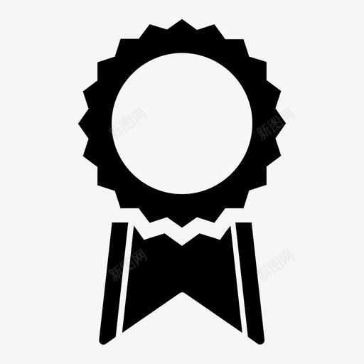 奖章奖励认可图标svg_新图网 https://ixintu.com 丝带 奖励 奖杯 奖章 认可