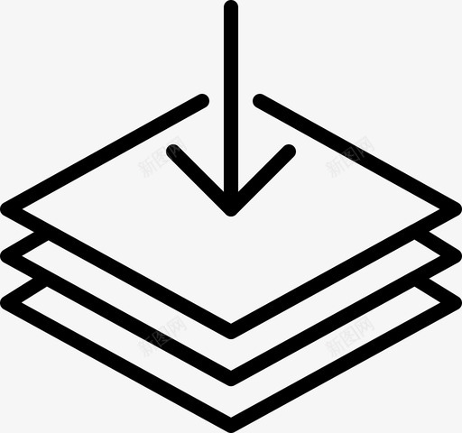 推层箭头数据图标svg_新图网 https://ixintu.com 堆栈 推层 数据 果冻轮廓层vol1 箭头 级别