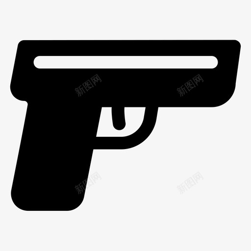 手枪射击战争图标svg_新图网 https://ixintu.com 射击 战争 手枪