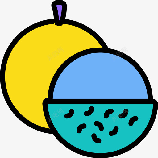 荔枝吃食物图标svg_新图网 https://ixintu.com 切片 吃 水果 荔枝 食物