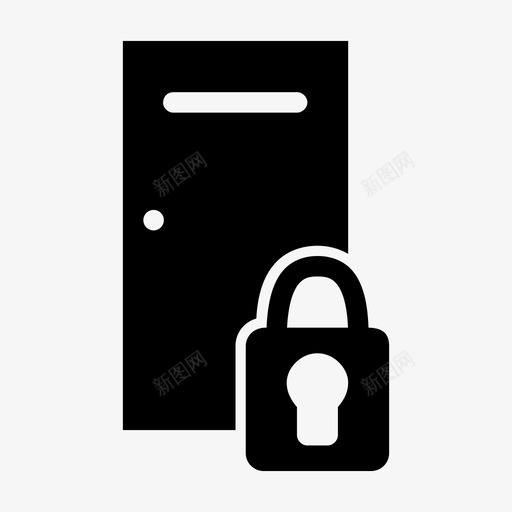 门关闭房门图标svg_新图网 https://ixintu.com 入口 关闭 房门 锁 门