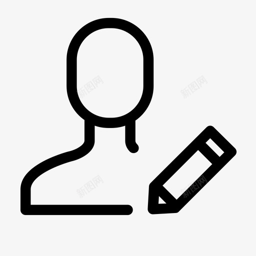 个人资料头像编辑图标svg_新图网 https://ixintu.com 个人资料 头像 用户 编辑 铅笔