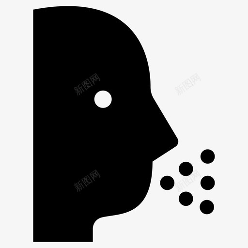 咳嗽细菌打喷嚏图标svg_新图网 https://ixintu.com 卡通 咳嗽 打喷嚏 细菌