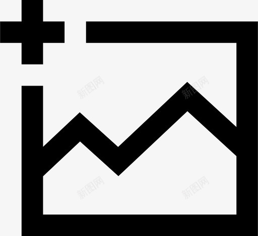 图像添加创建图标svg_新图网 https://ixintu.com 创建 图像 图片 新建 方形 横向 添加