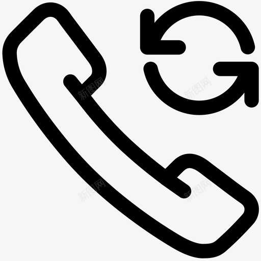 重拨回拨挂断电话图标svg_新图网 https://ixintu.com 回拨 挂断电话 电话标签 返回 通信大纲 重拨