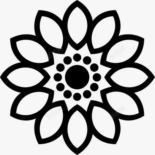 花植物太阳花图标svg_新图网 https://ixintu.com 太阳花 植物 花