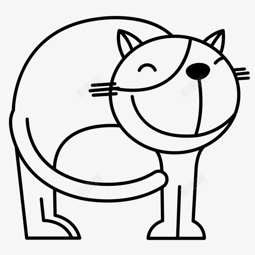 猫a字母表动物图标svg_新图网 https://ixintu.com 动物 可爱 字母 字母表 猫a