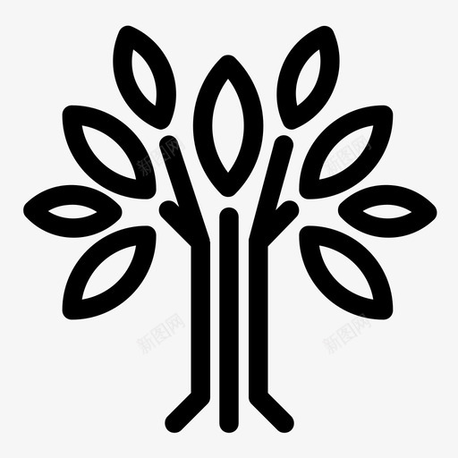 树植物学自然图标svg_新图网 https://ixintu.com 树 植物 植物学 自然