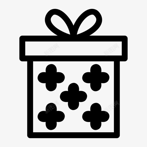礼品盒生日礼物圣诞礼物图标svg_新图网 https://ixintu.com 包装礼物 圣诞礼物 生日礼物 礼品盒