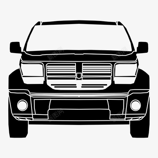 汽车4x4道奇图标svg_新图网 https://ixintu.com 4x4 旅行车 汽车 道奇