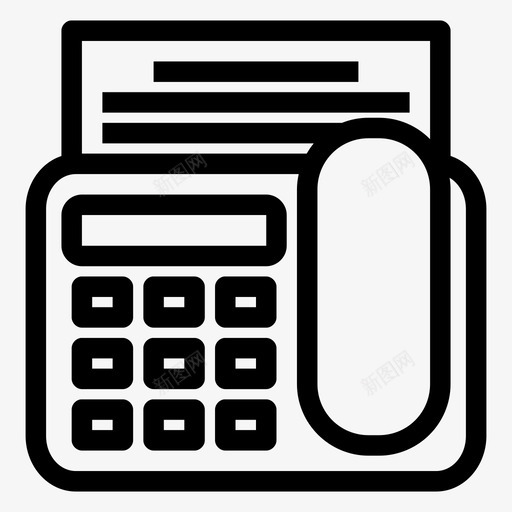 传真机通讯办公室图标svg_新图网 https://ixintu.com 传真机 办公室 电话 纸张 通讯