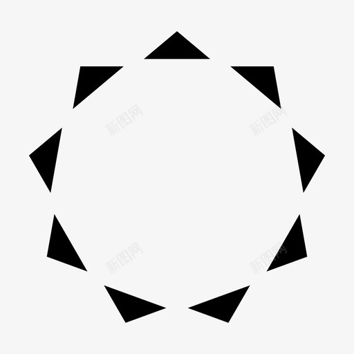星几何抽象图案图标svg_新图网 https://ixintu.com 三角形 图案 抽象 星几何