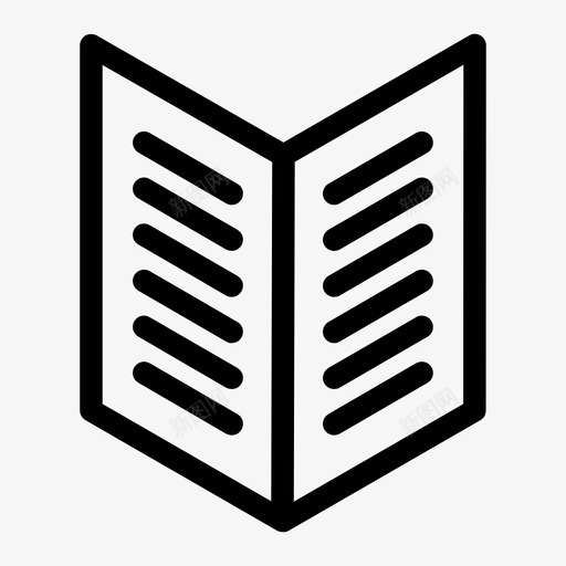 开本课本图标svg_新图网 https://ixintu.com 开本 课本