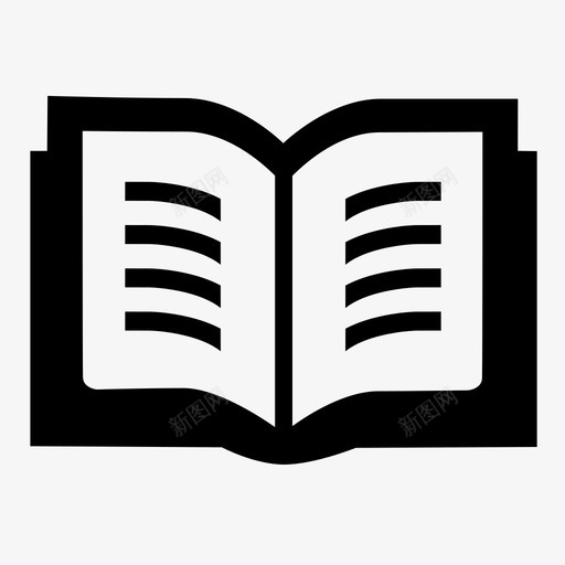 书籍课本开放式图书馆图标svg_新图网 https://ixintu.com 书籍 开放式图书馆 课本
