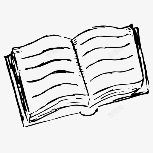 书学校素描图标svg_新图网 https://ixintu.com 书 学校 素描