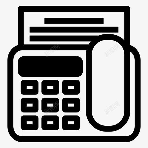 传真机通讯办公室图标svg_新图网 https://ixintu.com 传真机 办公室 电话 纸张 通讯