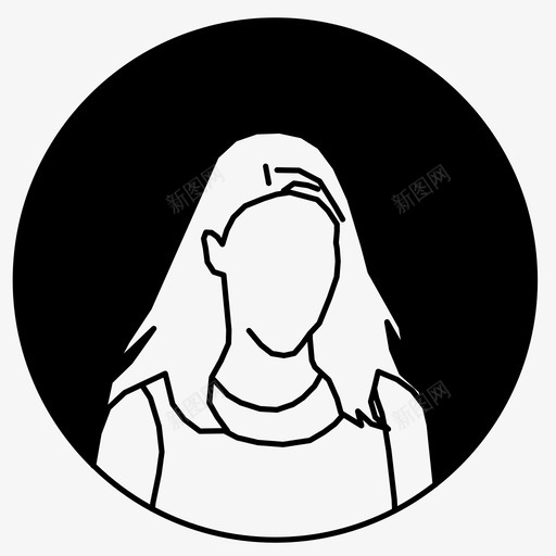 女头像人图标svg_新图网 https://ixintu.com 个人资料 个人资料1 人 头像 女