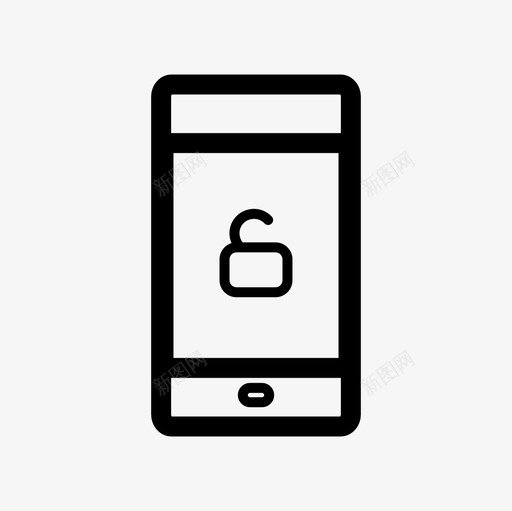 解锁屏幕智能手机触摸图标svg_新图网 https://ixintu.com 商务公司 智能手机 解锁屏幕 触摸