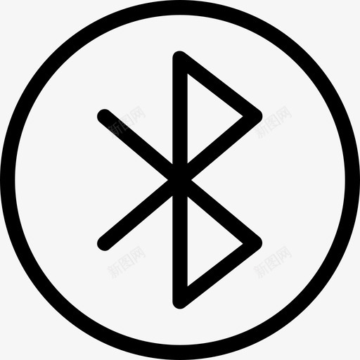 蓝牙连接数据图标svg_新图网 https://ixintu.com 数据 无线 网络 网页设计平滑线图标 蓝牙 连接