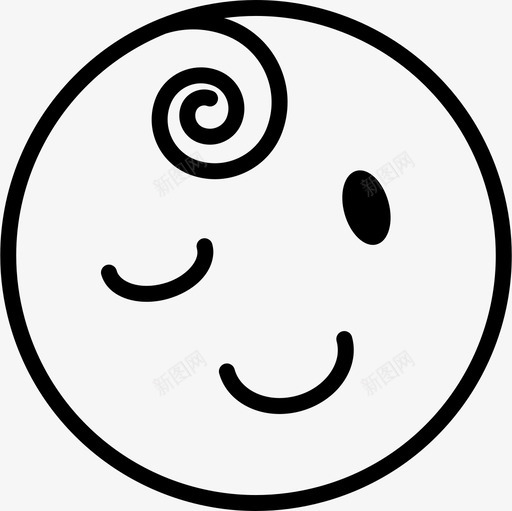 男婴微笑眨眼婴儿脸和物品图标svg_新图网 https://ixintu.com 婴儿脸和物品 男婴微笑 眨眼