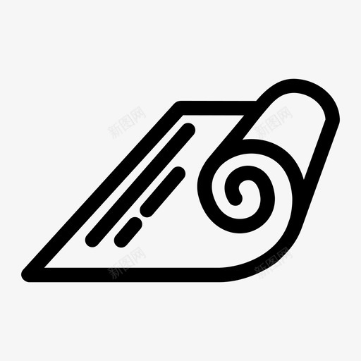 瑜伽垫冷静健身图标svg_新图网 https://ixintu.com 健身 冷静 宁静 普拉提 瑜伽垫