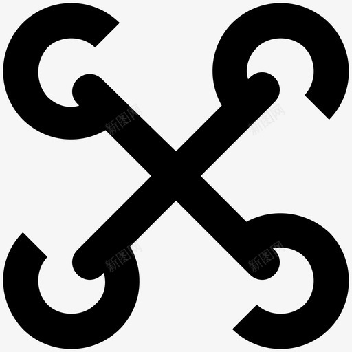 无人机直升机飞行图标svg_新图网 https://ixintu.com 四旋翼机 无人机 无人机字形图标 直升机 飞行