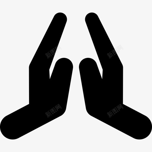 祈祷之手复活节图标svg_新图网 https://ixintu.com 复活节 祈祷之手