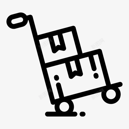 购物车购物箱图标svg_新图网 https://ixintu.com 购物箱 购物车