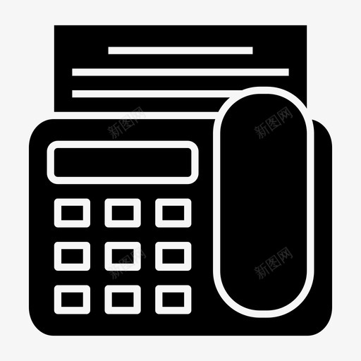 传真机通讯办公室图标svg_新图网 https://ixintu.com 传真机 办公室 电话 纸张 通讯