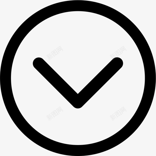 尖括号-圆-下svg_新图网 https://ixintu.com 尖括号-圆-下