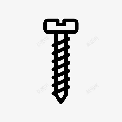 木螺丝建筑工具图标svg_新图网 https://ixintu.com 建筑工具 木螺丝
