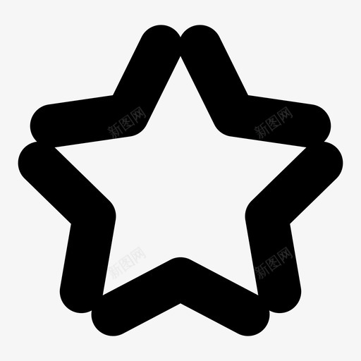 星星夜晚多边形图标svg_新图网 https://ixintu.com 多边形 夜晚 星星