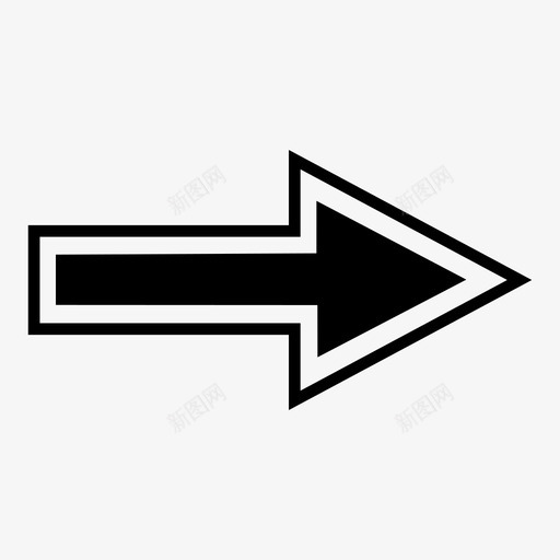 箭头继续向右图标svg_新图网 https://ixintu.com 向右 箭头 继续