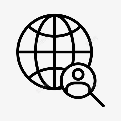 全球用户互联网搜索配置文件图标svg_新图网 https://ixintu.com 互联网 全球用户 搜索配置文件 社交媒体 网络
