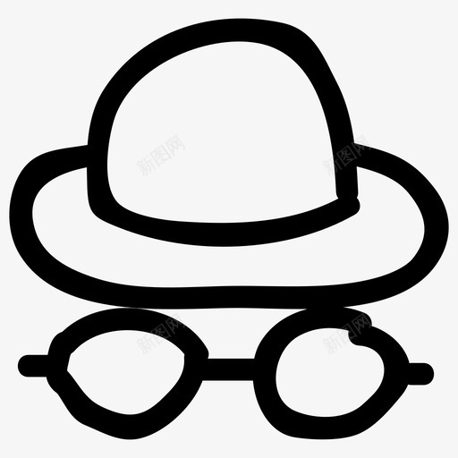 间谍特工人图标svg_新图网 https://ixintu.com 人 保护 安全 安全手绘图标第一卷 特工 间谍