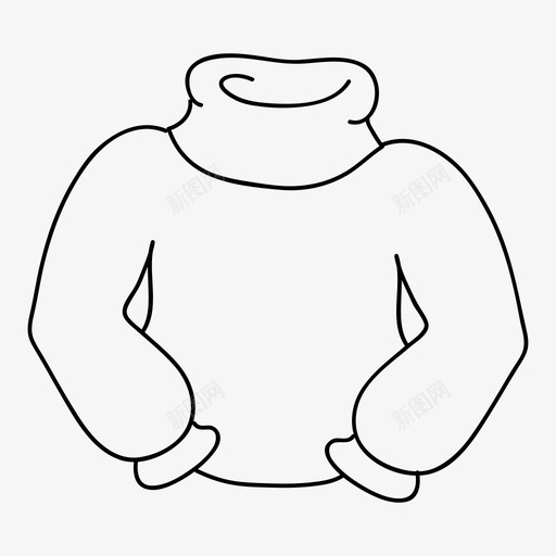 套头衫衣服毛衣图标svg_新图网 https://ixintu.com 套头衫 毛衣 衣服