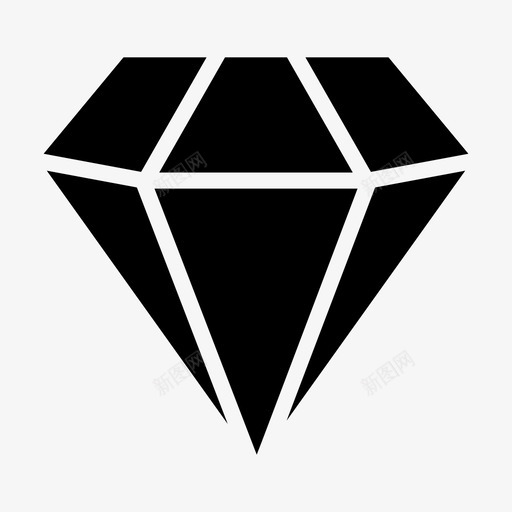 钻石生意目标图标svg_新图网 https://ixintu.com 有钱 珠宝 生意 目标 钻石