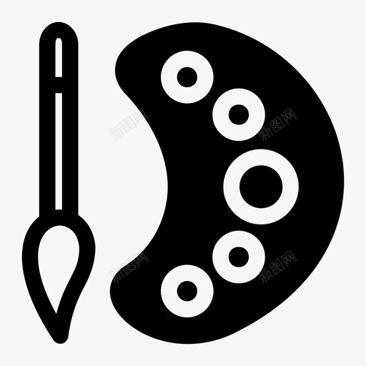 油漆托盘刷子调色板图标svg_新图网 https://ixintu.com 刷子 油漆托盘 油漆调色板 调色板