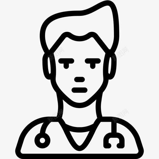 男医生工作人图标svg_新图网 https://ixintu.com 专业 专业概要 人 工作 男医生