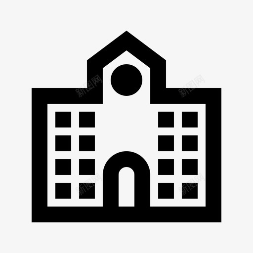 校舍课程教育图标svg_新图网 https://ixintu.com 大学 教育 教育网络网格 校舍 课程 车间