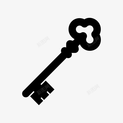 钥匙门禁房门钥匙图标svg_新图网 https://ixintu.com 房门钥匙 钥匙 锁 门禁