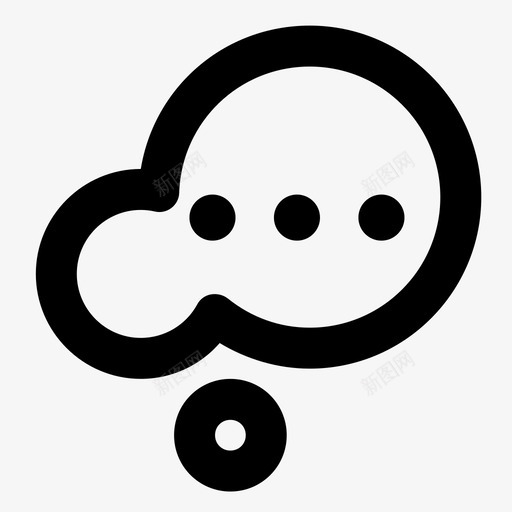 聊天思考泡泡图标svg_新图网 https://ixintu.com 思考泡泡 聊天