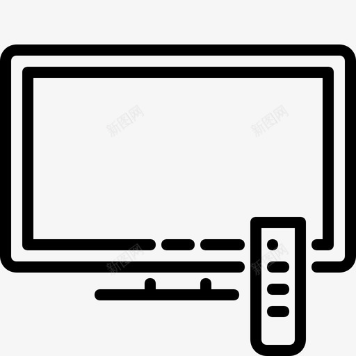 平板电视液晶等离子图标svg_新图网 https://ixintu.com 屏幕 平板电视 液晶 电子线路 等离子